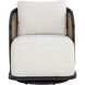 Bora Louis Cream Outdoor Swivel Lounge Chair, Swivel